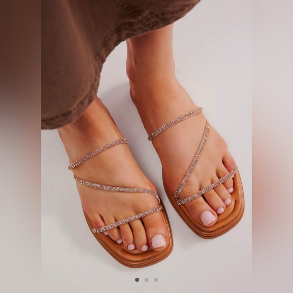 Shoe The Bear Elegant Tan/Champagne Strappy Sandals Sz. 38